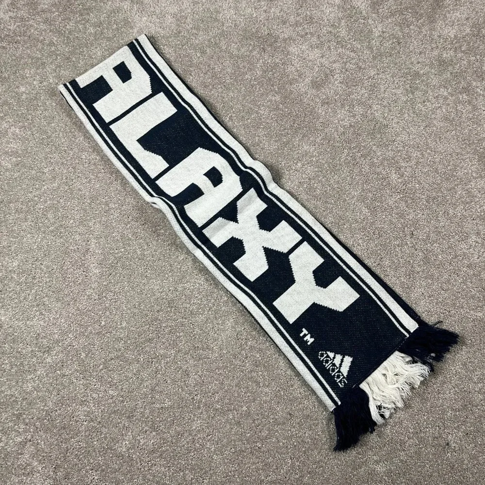 Adidas Unisex One Size Navy White MLS Los Angeles‎ Galaxy Soccer Scarf NWT